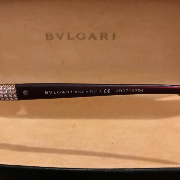 Purple Swarovski Bvlgari Eyeframes - Picture 6 of 8